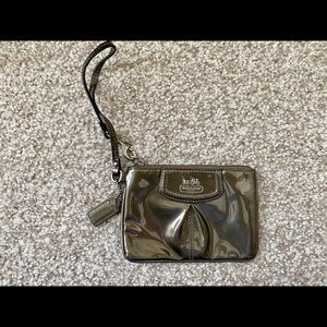 Leather Coach Wristlet